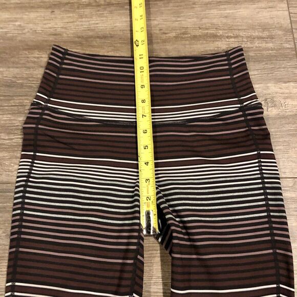 Athleta Leggings XSP Striped Multicolor High Wide Waist - Picture 5 of 10